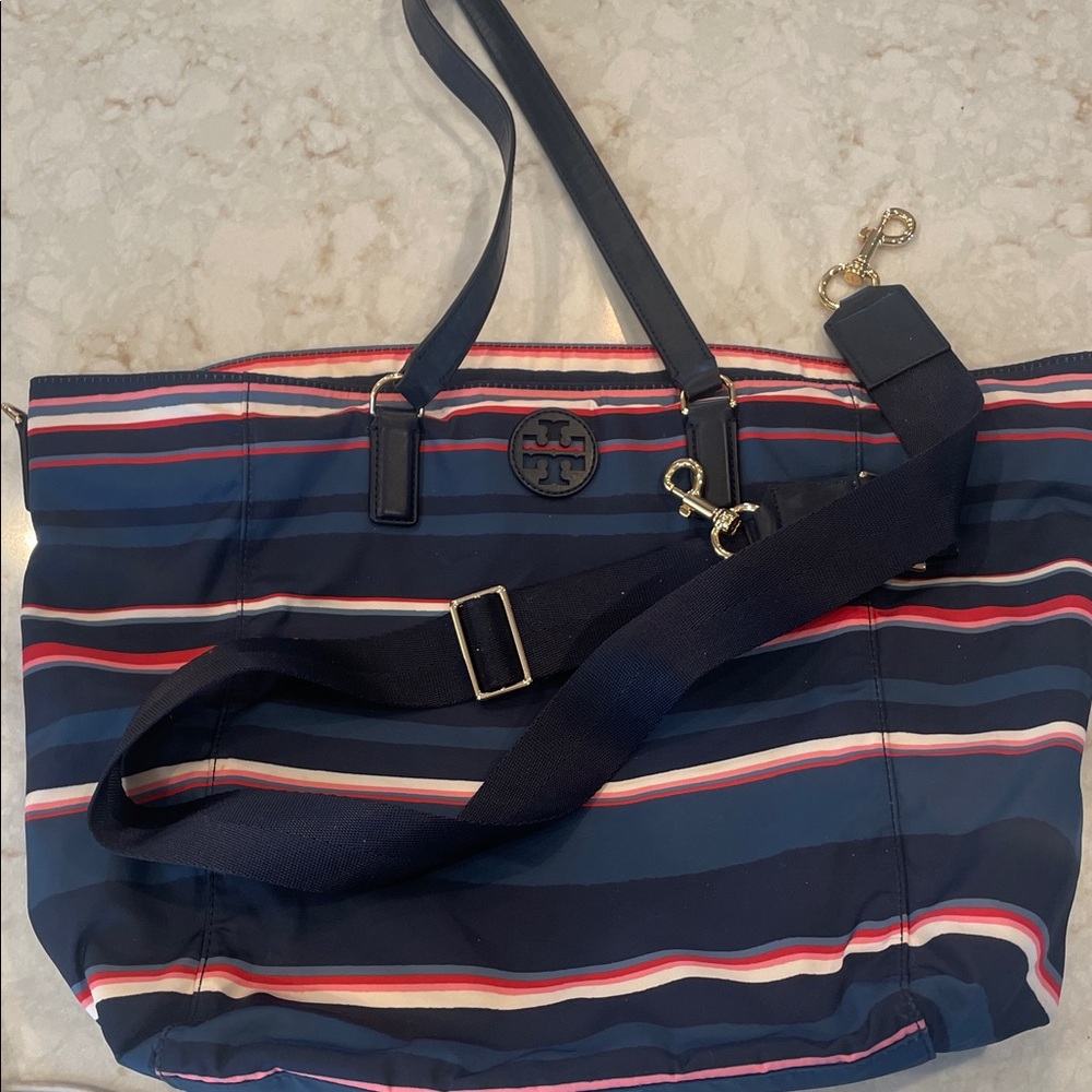 Tory Burch Multicolor Striped Tote Bag